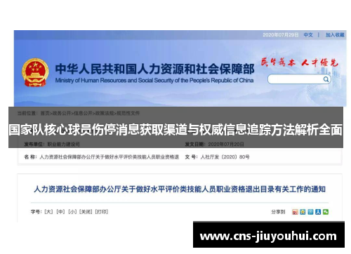 国家队核心球员伤停消息获取渠道与权威信息追踪方法解析全面